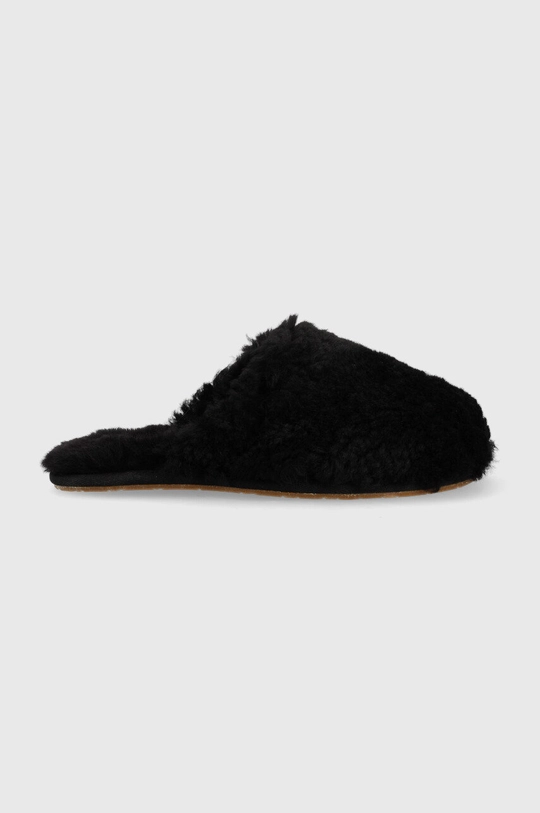 negru UGG papuci de lână Maxi Curly Slide De femei