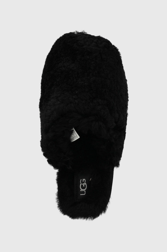 black UGG wool slippers W Maxi Curly Slide