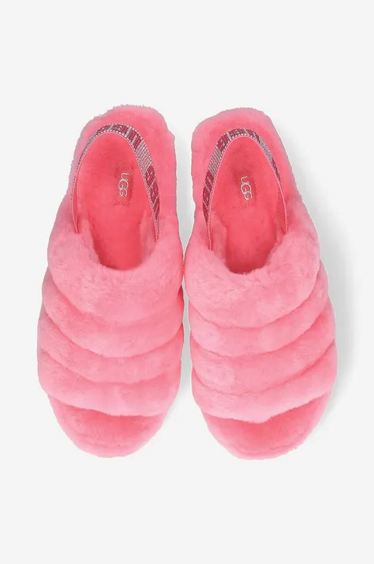 pink UGG wool slippers Fluff Yeah Bling