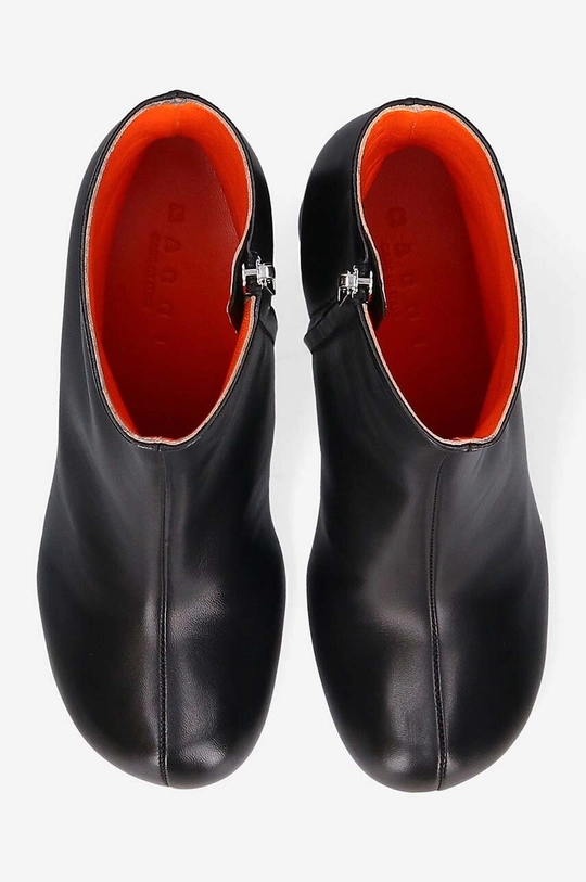 black Marni leather ankle boots