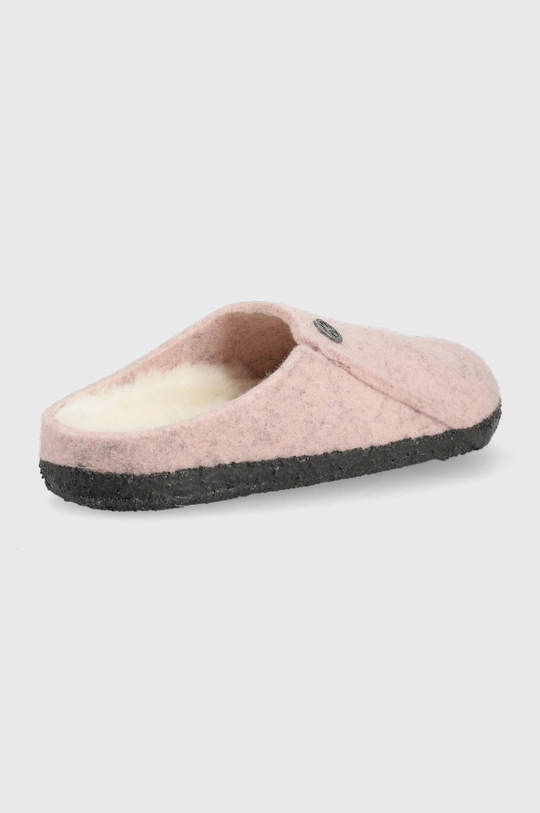 Birkenstock kapcie wełniane dziecięce różowy