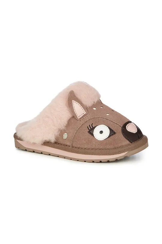 Dječje kućne papuče od brušene kože Emu Australia Doe Slipper smeđa