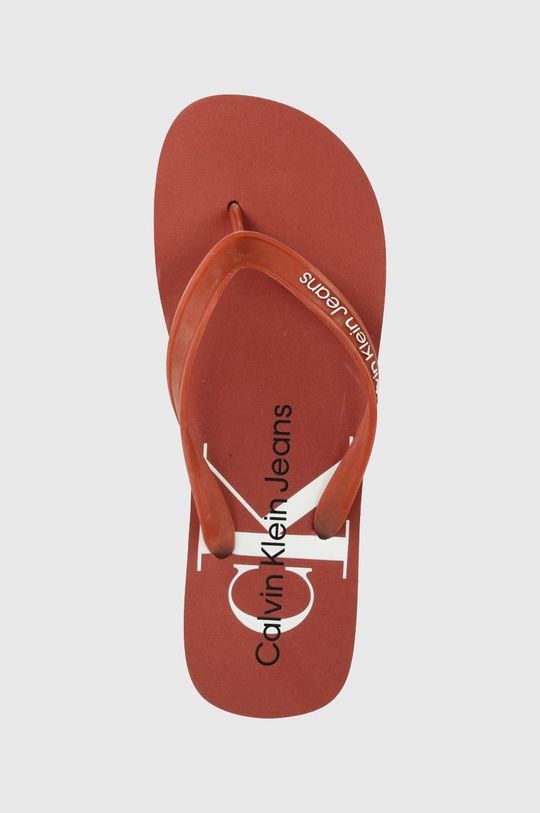 červená Žabky Calvin Klein Jeans Beach Sandal Monogram