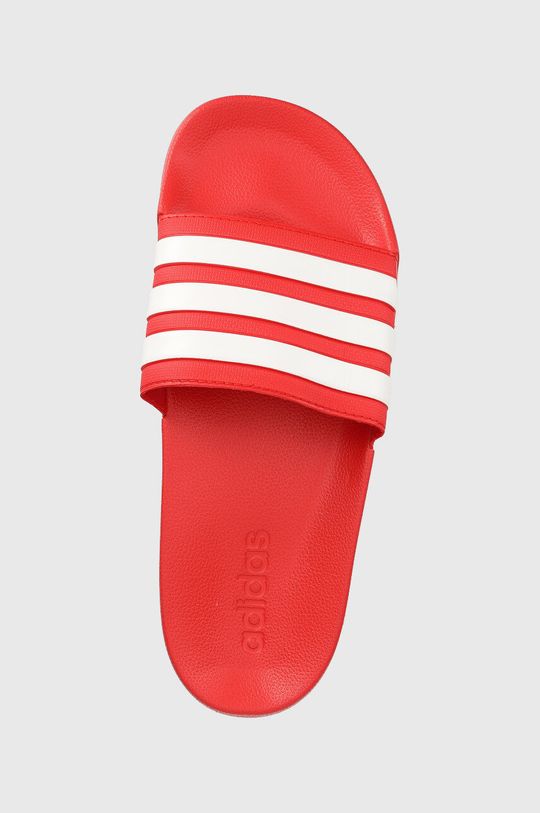 czerwony adidas klapki
