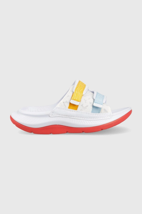 white Hoka One One sliders Ora Luxe Unisex