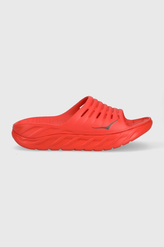 red Hoka One One sliders Ora Recovery Unisex