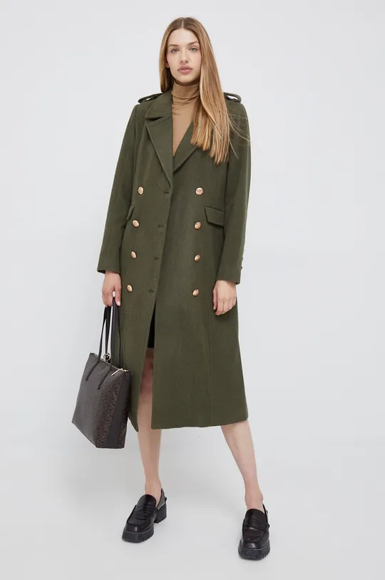 Μάλλινο παλτό Y.A.S πράσινο