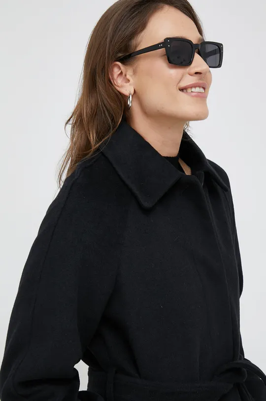 čierna Kabát s prímesou vlny Vero Moda