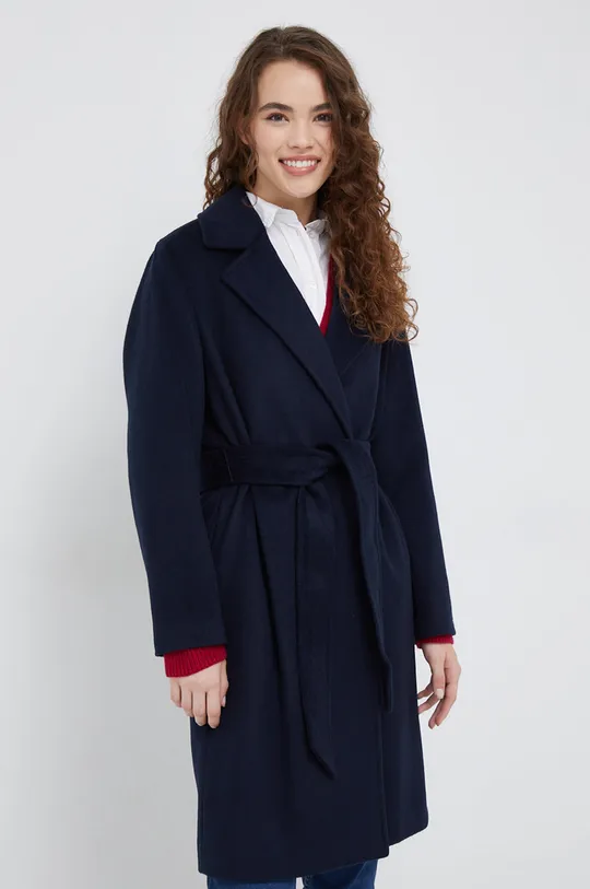 σκούρο μπλε Μάλλινο παλτό Tommy Hilfiger Γυναικεία