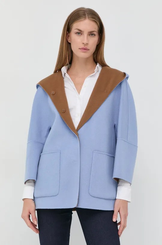 Μάλλινο παλτό διπλής όψης Weekend Max Mara πολύχρωμο