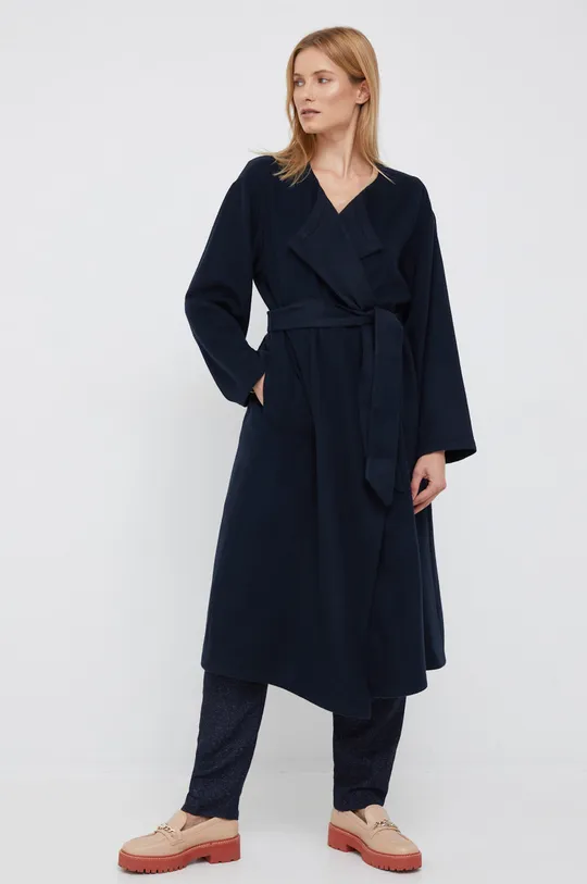 σκούρο μπλε Μάλλινο παλτό Emporio Armani Γυναικεία