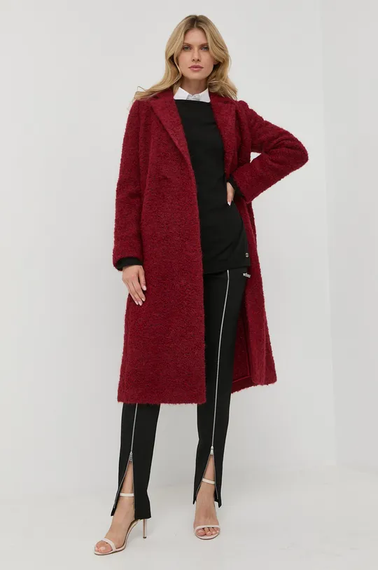 κόκκινο Μάλλινο παλτό Red Valentino Γυναικεία