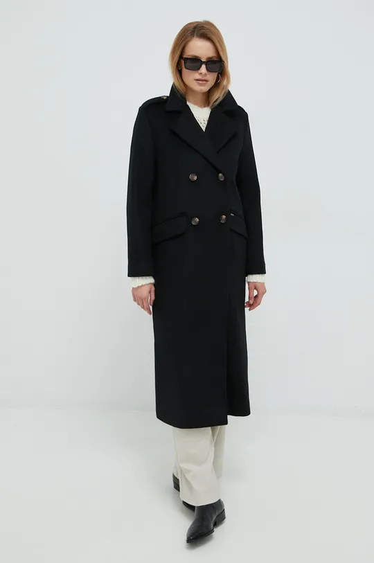 čierna Vlnený kabát Pepe Jeans Dámsky