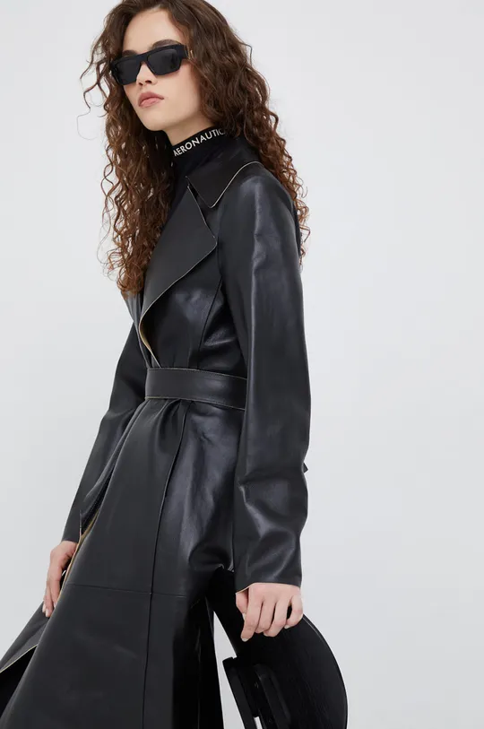 Kožni kaput Calvin Klein Ženski