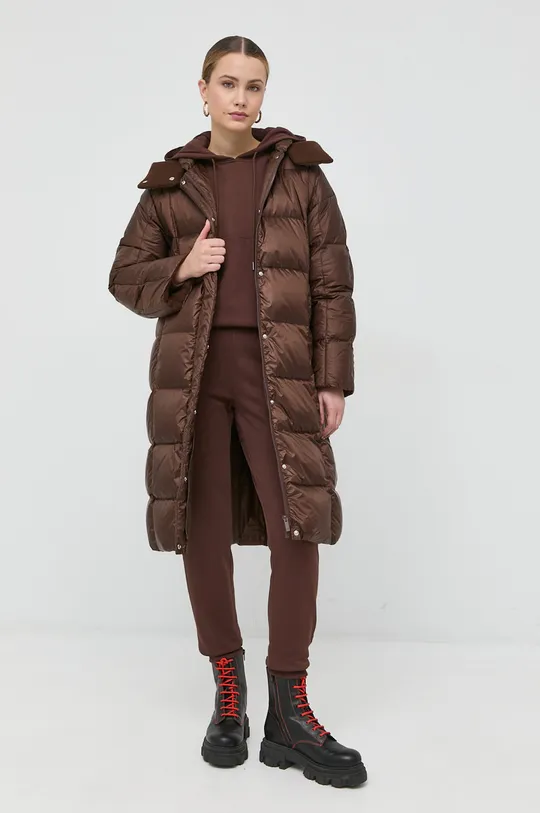 Пухова куртка Marella коричневий