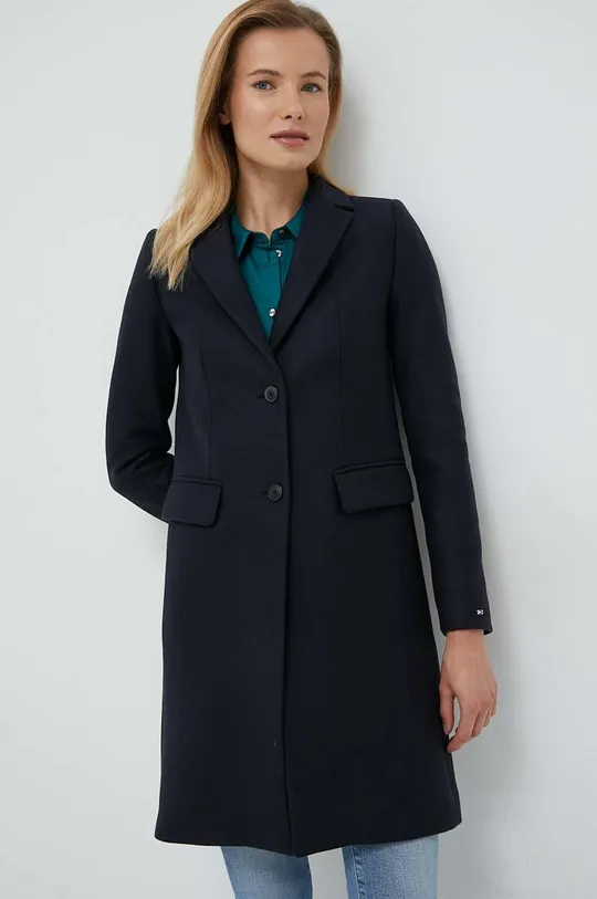 σκούρο μπλε Μάλλινο παλτό Tommy Hilfiger Γυναικεία
