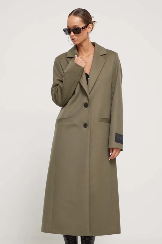 πράσινο Μάλλινο παλτό HUGO Γυναικεία