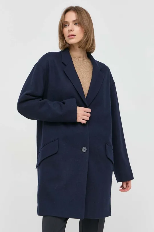σκούρο μπλε Μάλλινο παλτό BOSS Γυναικεία