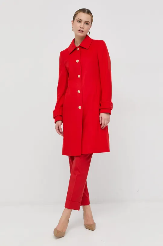 κόκκινο Μάλλινο παλτό BOSS