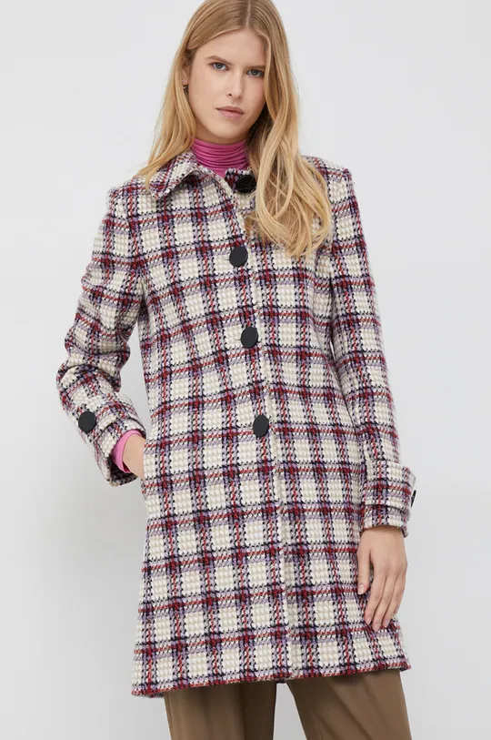 multicolore Sisley cappotto con aggiunta di lana Donna