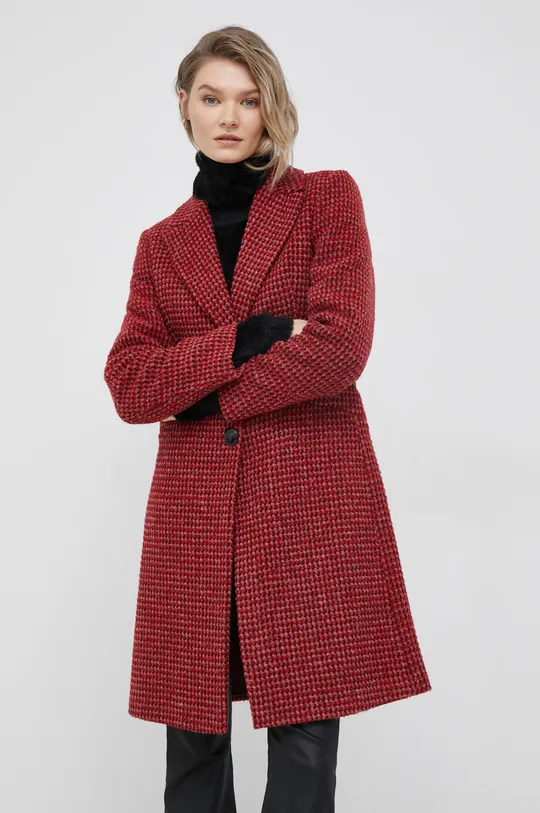 κόκκινο Παλτό από μείγμα μαλλιού Sisley Γυναικεία