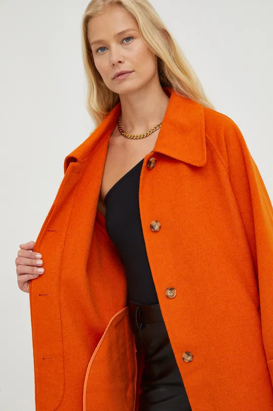 πορτοκαλί Μάλλινο παλτό American Vintage