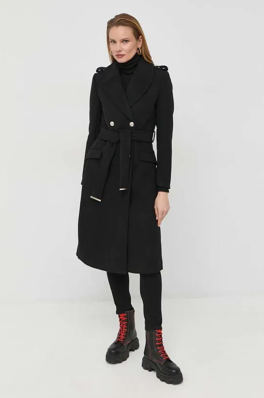 Vlnený kabát Morgan čierna