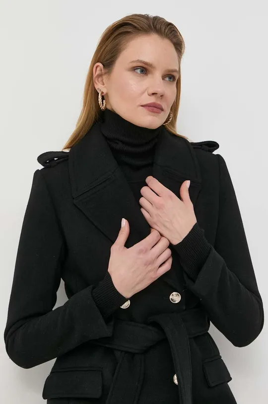μαύρο Μάλλινο παλτό Morgan