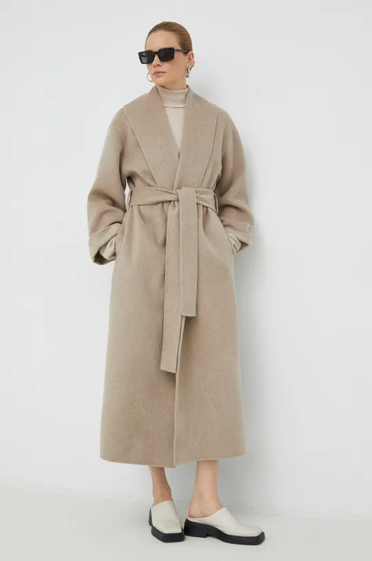 beige By Malene Birger cappotto in lana Trullem Donna