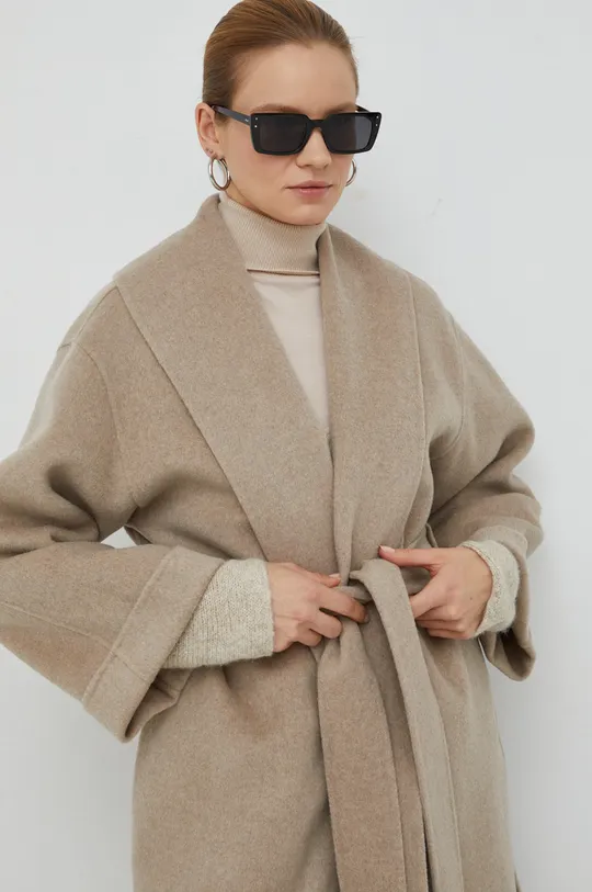 beige By Malene Birger cappotto in lana Trullem