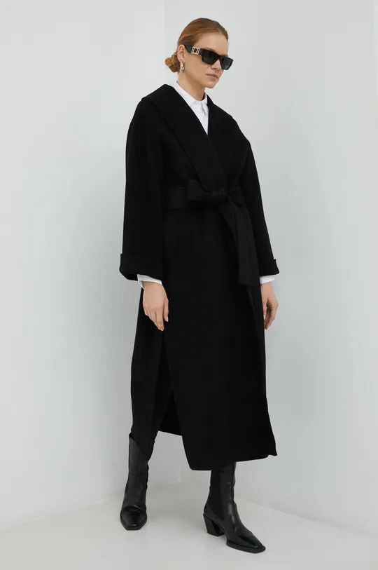 μαύρο Μάλλινο παλτό By Malene Birger Trullem Γυναικεία