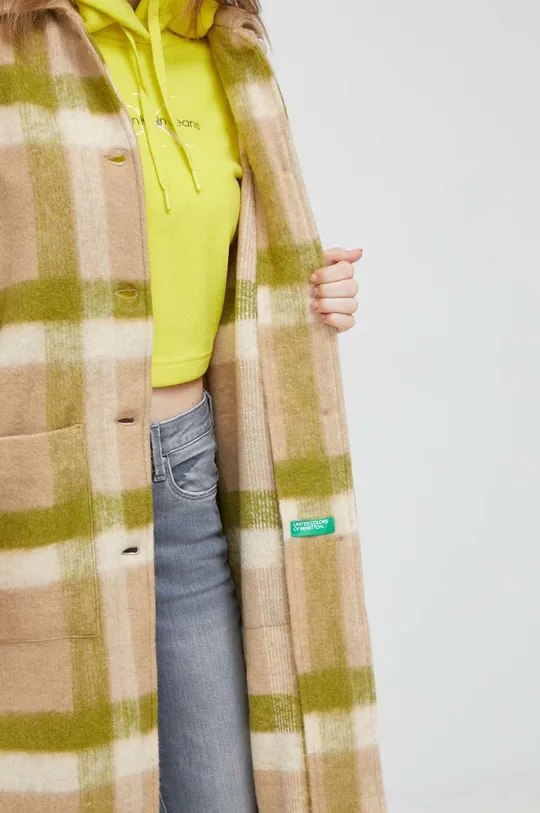 Παλτό από μείγμα μαλλιού United Colors of Benetton Γυναικεία