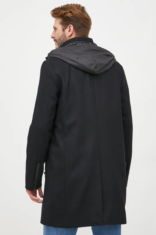 Karl Lagerfeld kabát kasmír keverékből  Jelentős anyag: 90% gyapjú, 10% kasmír 1. bélés: 100% viszkóz 2. bélés: 100% poliészter