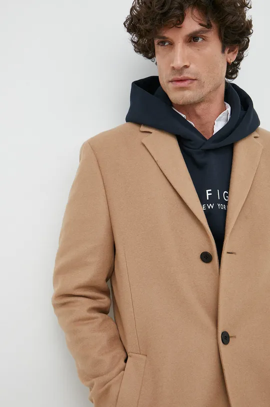 Calvin Klein cappotto in lana Rivestimento: 54% Poliestere, 46% Viscosa Materiale principale: 85% Lana, 15% Cashmere Fodera delle tasche: 65% Poliestere, 35% Cotone