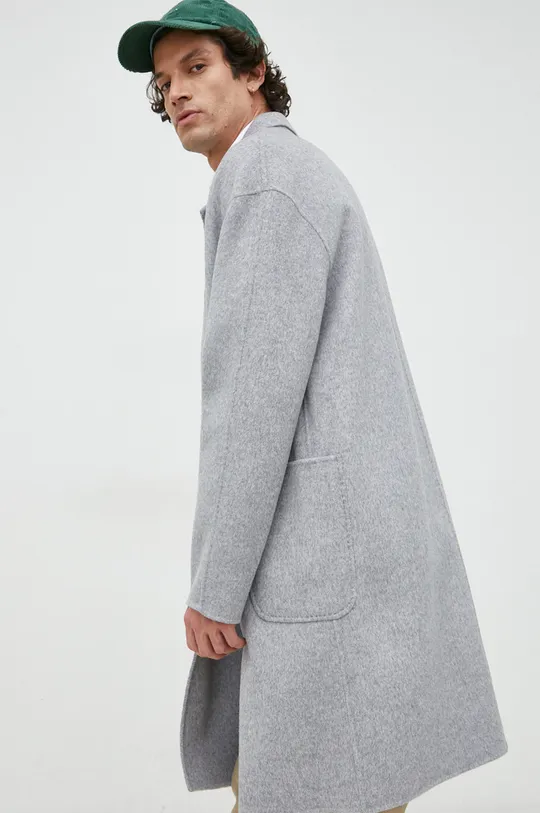 сірий Вовняне пальто Calvin Klein Чоловічий