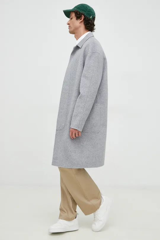 сірий Вовняне пальто Calvin Klein