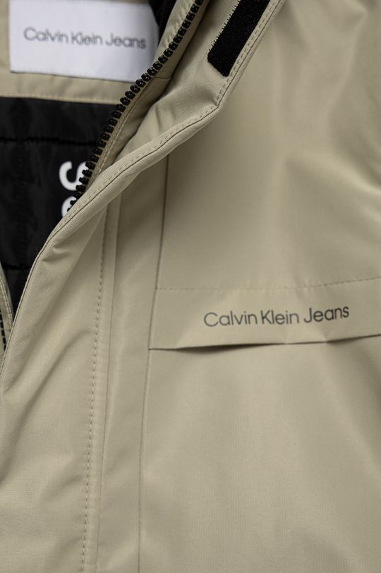 jasny oliwkowy Calvin Klein Jeans kurtka dziecięca IB0IB01274.9BYY