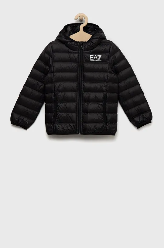μαύρο Παιδικό μπουφάν με πούπουλα EA7 Emporio Armani Για αγόρια
