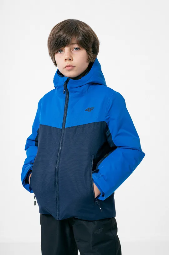 modra Otroška smučarska jakna 4F Fantovski