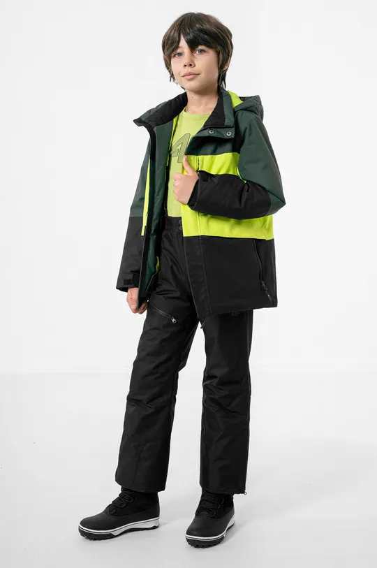 Παιδικό μπουφάν για σκι 4F πράσινο