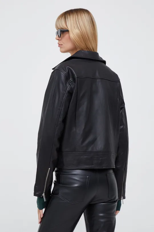Kožená bunda Selected Femme  Základná látka: 100% Kozia koža Podšívka: 100% Recyklovaný polyester
