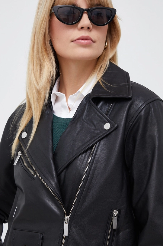 μαύρο Δερμάτινο jacket Selected Femme