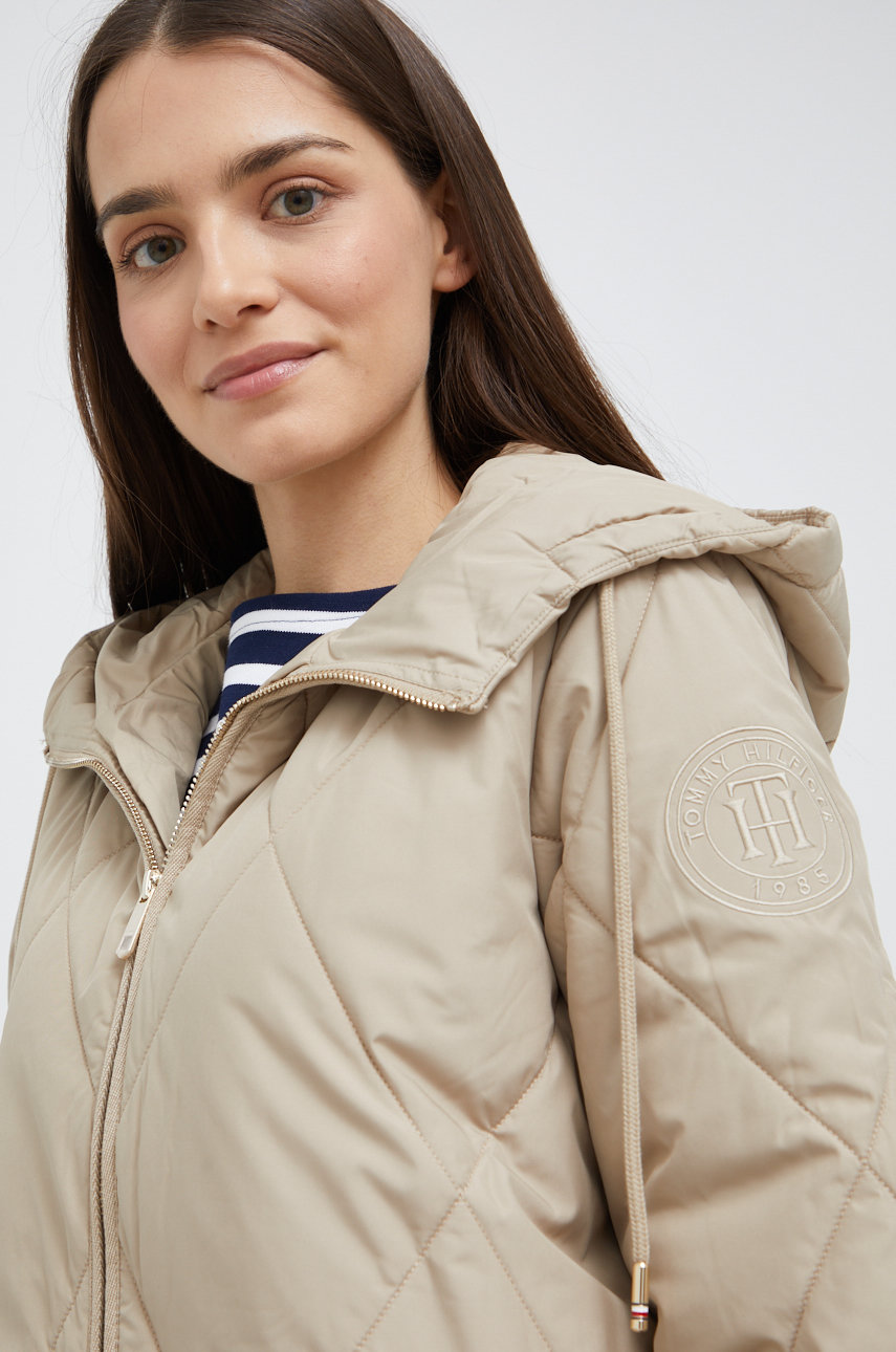Куртка Tommy Hilfiger женская цвет бежевый переходная | ANSWEAR.ua
