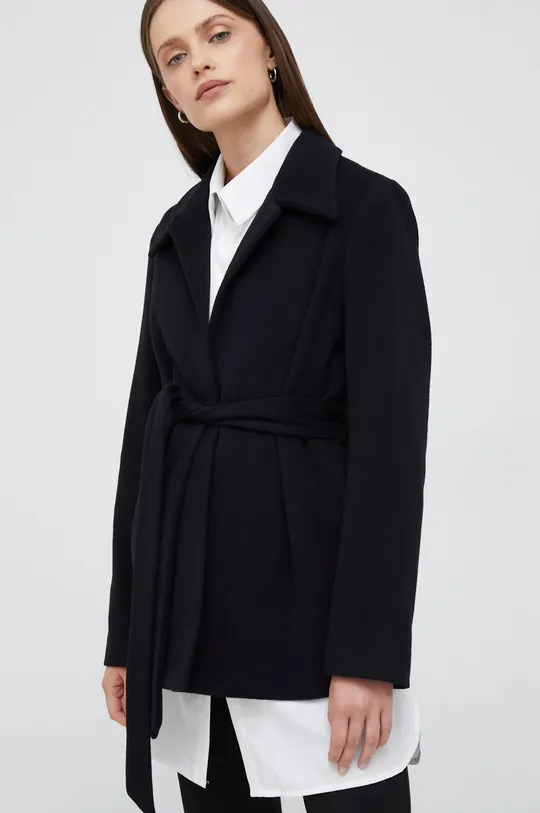 nero Calvin Klein cappotto in lana Donna