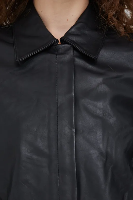 Kožená bunda Calvin Klein Dámsky