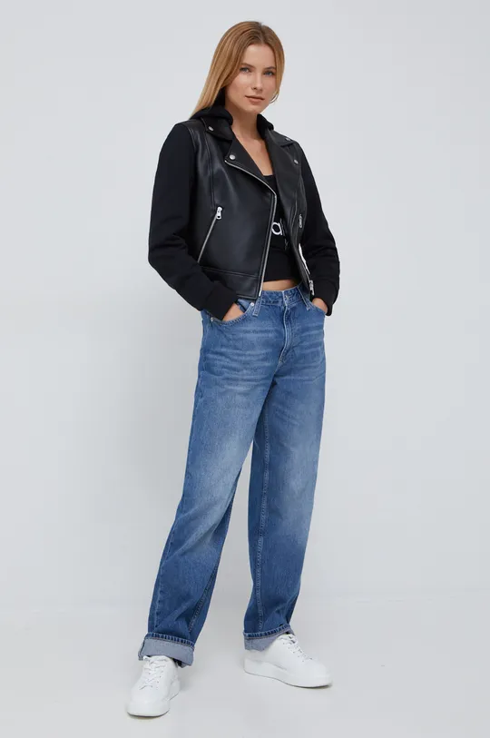 czarny Calvin Klein Jeans ramoneska J20J218957.9BYY Damski