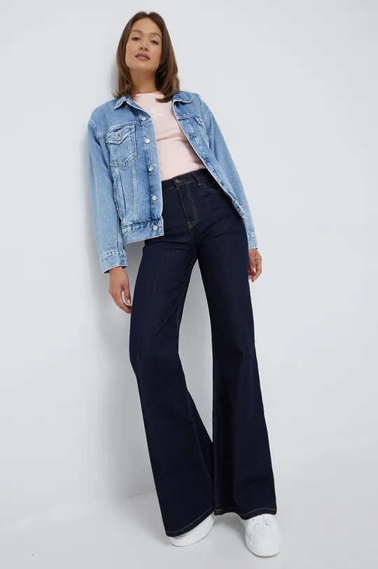 μπλε Τζιν μπουφάν Calvin Klein Jeans Γυναικεία