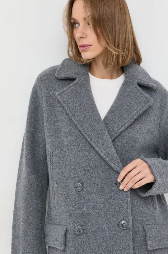 sivá Vlnený kabát Emporio Armani