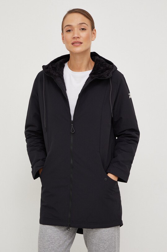 Reebok kurtka damska kolor czarny przejściowa | Answear.com