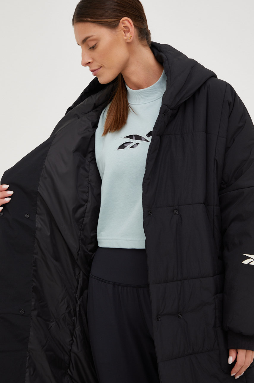 Куртка Reebok женская цвет чёрный зимняя oversize | ANSWEAR.ua